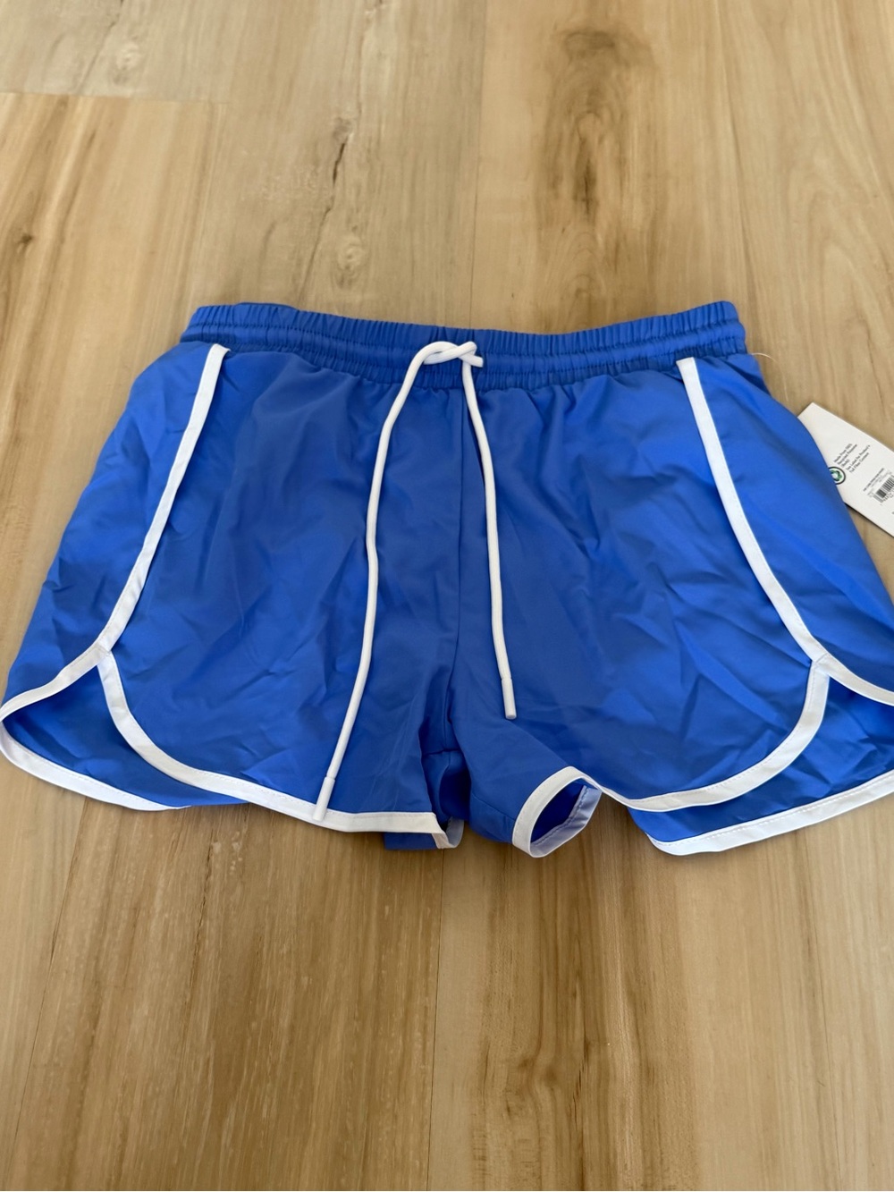 Royal Blue Athletic Shorts with White Trim